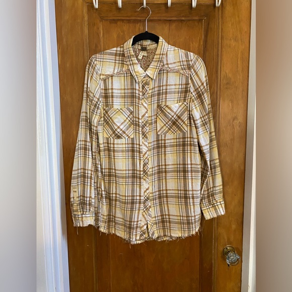 Free People Plaid button down - Picture 1 of 4
